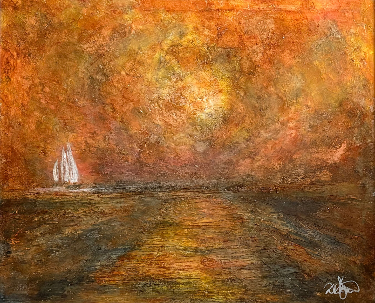 Sails Approaching Shore, Tribute to Turner