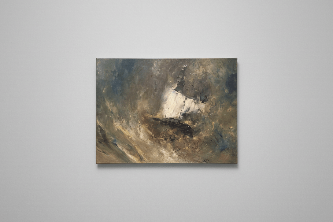 Boat in Storm, Tribute to Turner - Darren Stevenson Art