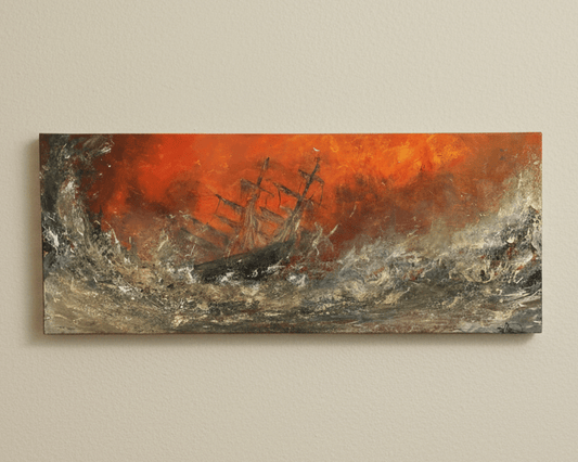 Ship Caught in Storm, Tribute to Turner - Darren Stevenson Art